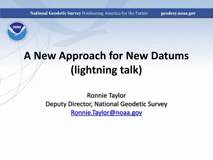 a new approach for new datums lightning talk