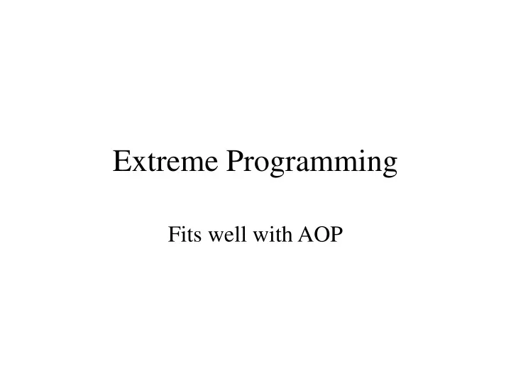 extreme programming