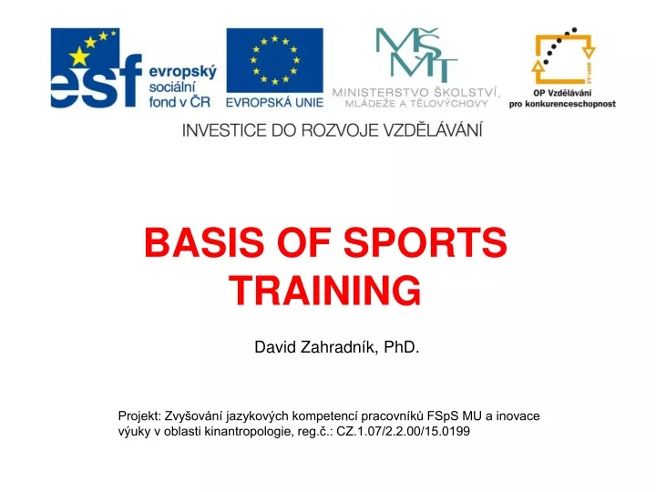 basis of sports training