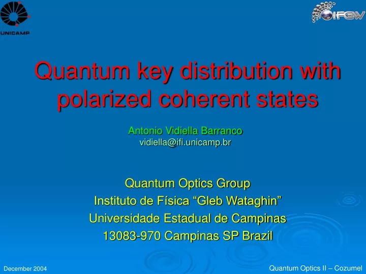 quantum key distribution with polarized coherent states