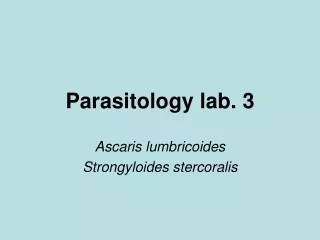 Parasitology lab. 3