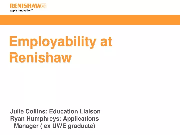 employability at renishaw