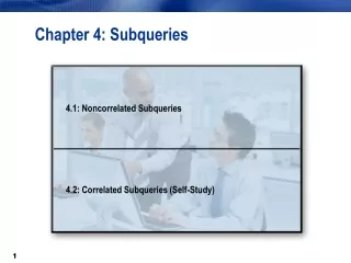 Chapter 4: Subqueries