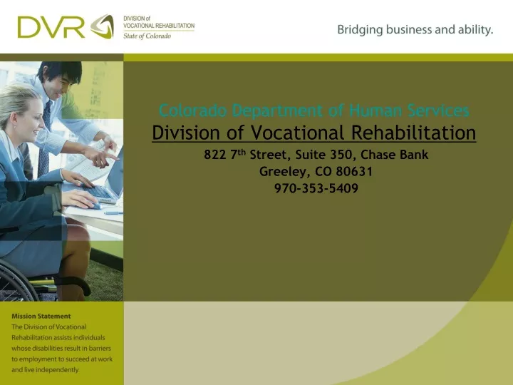 colorado department of human services division of vocational rehabilitation