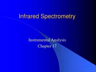 Infrared Spectrometry