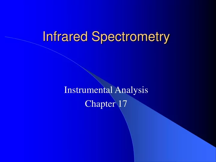 infrared spectrometry