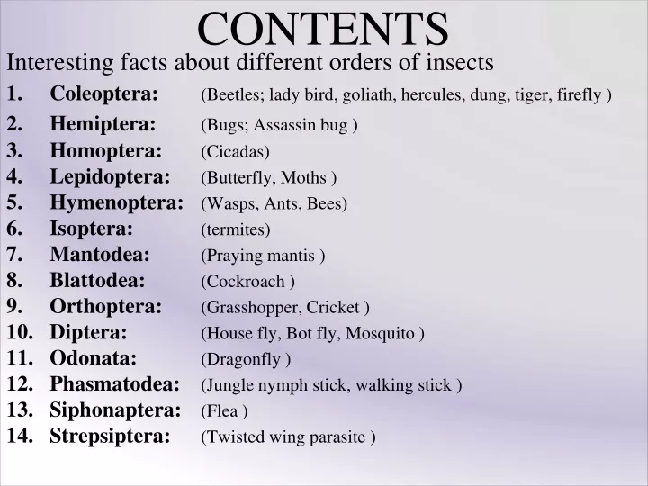 contents