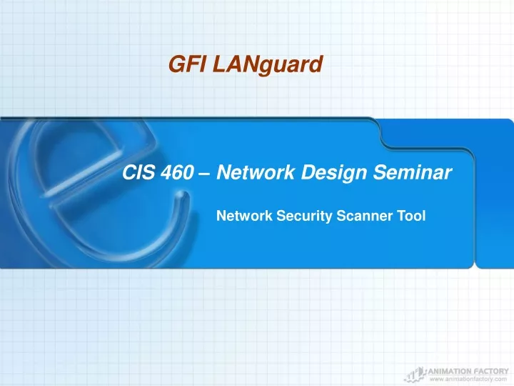 cis 460 network design seminar
