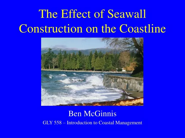 the effect of seawall construction on the coastline