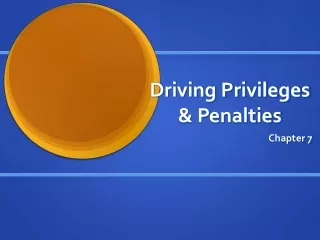 Driving Privileges &amp; Penalties