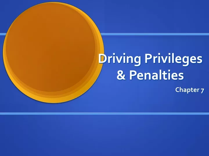 driving privileges penalties