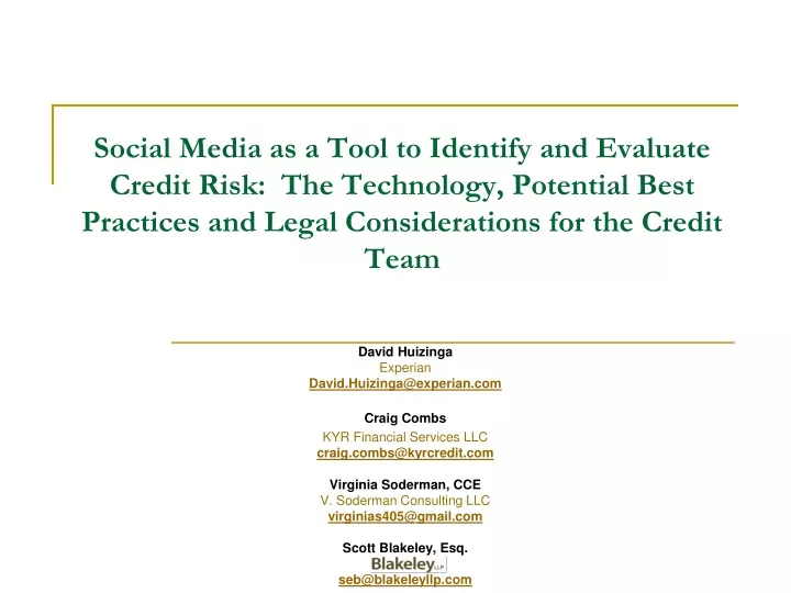 social media as a tool to identify and evaluate