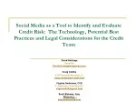 Social Media as a Tool to Identify and Evaluate Credit Risk - slide 1