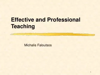 Effective and Professional Teaching