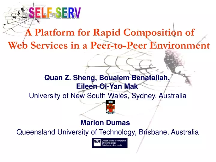 a platform for rapid composition of web services in a peer to peer environment