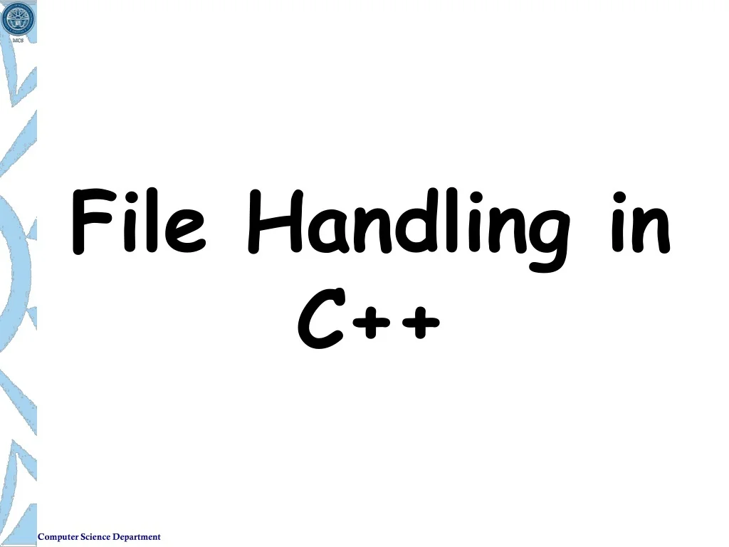 PPT - File Handling in C++ PowerPoint Presentation, free download - ID ...