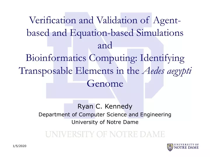 ryan c kennedy department of computer science and engineering university of notre dame