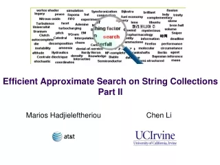 Efficient Approximate Search on String Collections Part II
