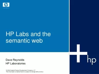 HP Labs and the semantic web