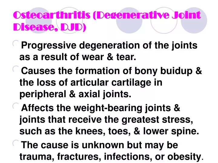 osteoarthritis degenerative joint disease djd