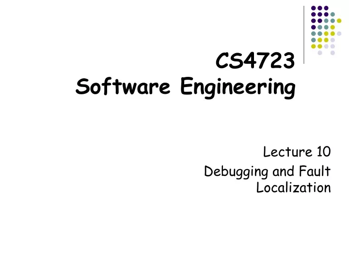 cs4723 software engineering