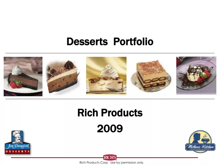 desserts portfolio