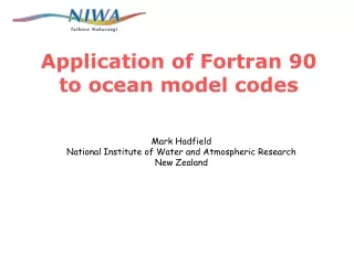 Application of Fortran 90 to ocean model codes