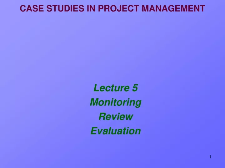 case studies in project management