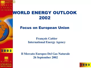 WORLD ENERGY OUTLOOK 2002 Focus on European Union
