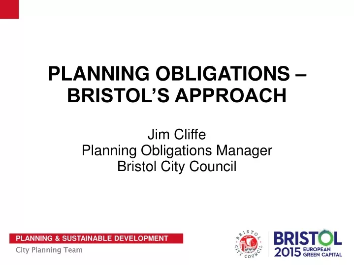planning obligations bristol s approach