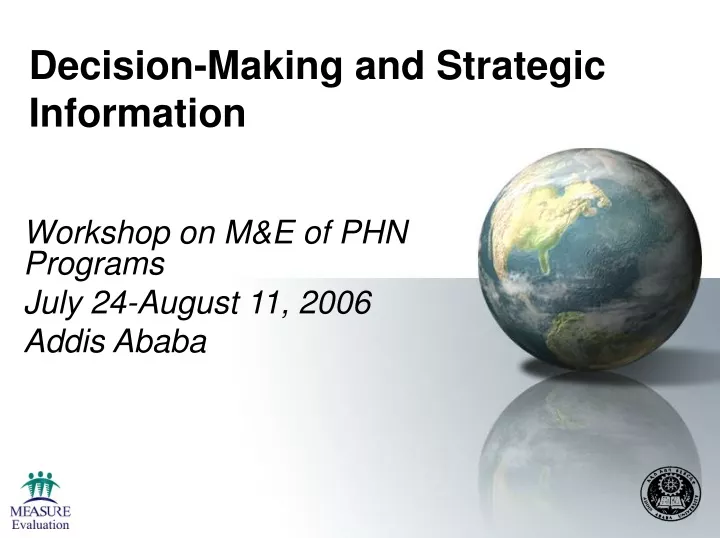 decision making and strategic information