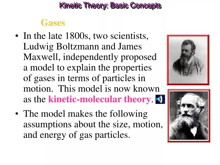 kinetic theory basic concepts