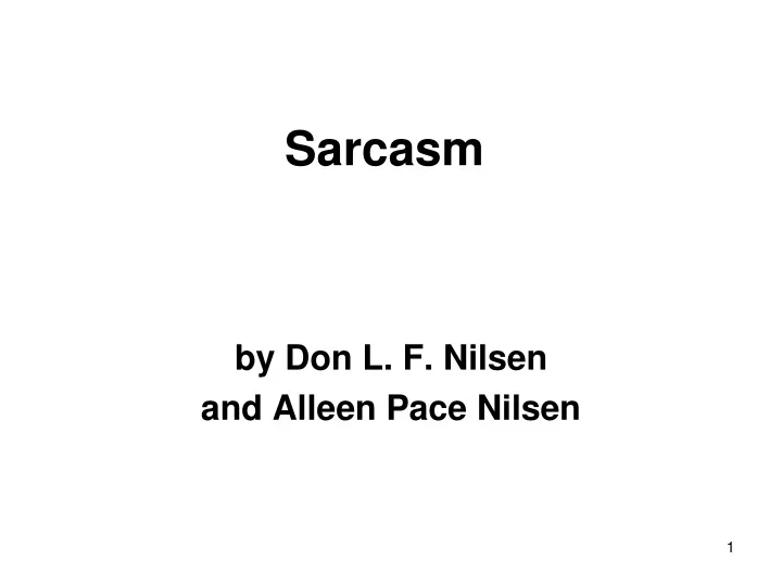 sarcasm