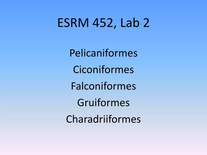 esrm 452 lab 2