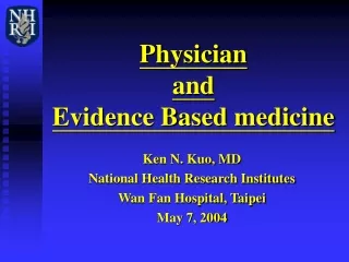 Physician  and  Evidence Based medicine