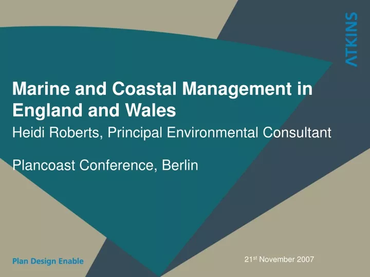 marine and coastal management in england and wales