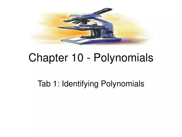 chapter 10 polynomials