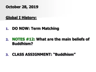 October 28, 2019 Global I History: DO NOW: Term Matching