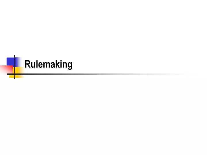 rulemaking