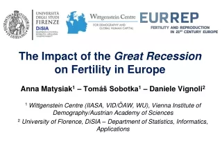 The Impact of the  Great Recession on Fertility in Europe