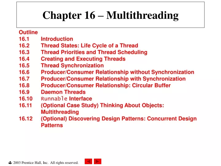 chapter 16 multithreading