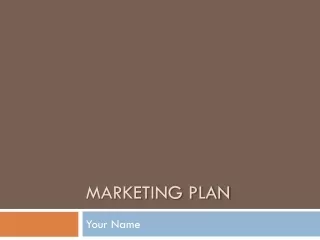 Marketing Plan