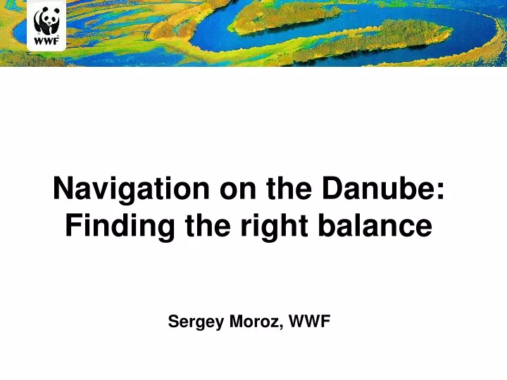 navigation on the danube finding the right balance