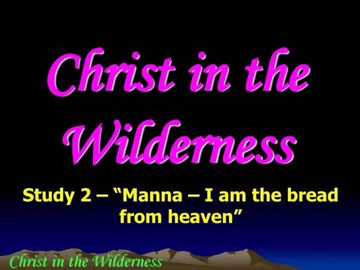 christ in the wilderness