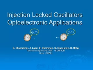 Injection Locked Oscillators  Optoelectronic Applications