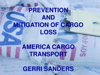 PREVENTION AND MITIGATION OF CARGO LOSS AMERICA CARGO TRANSPORT GERRI SANDERS