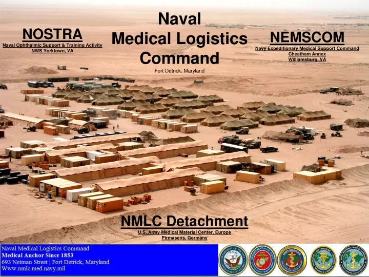 naval medical logistics command fort detrick maryland