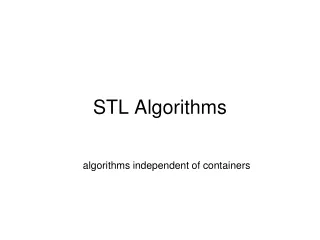 STL Algorithms