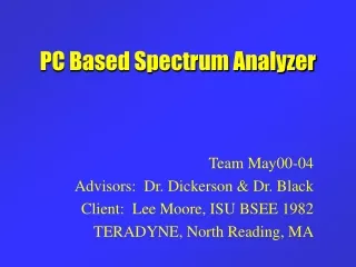 PC Based Spectrum Analyzer