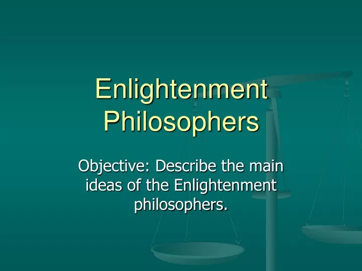 enlightenment philosophers